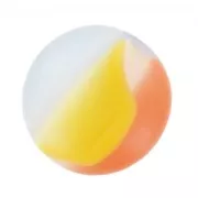 imiation bille round bead 18mm yellow/Orange/Blue