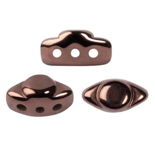 4x8mm Volos® glass beads by Puca® - Dark Bronze x10g