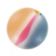 imiation bille round bead 18mm Pink/yellow/Duck blue