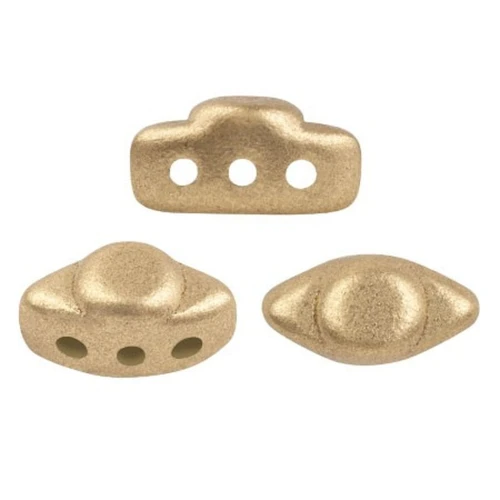 4x8mm Volos® glass beads by Puca® - Gold Mat x10g