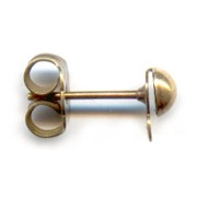 Half ball earstuds  4mm Bronze tone x4|raw }}