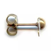 Half ball earstuds  4mm Bronze tone x4