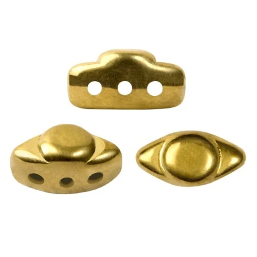 4x8mm Volos® glass beads by Puca® - Full Dorado x10g