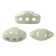 4x8mm Volos® glass beads by Puca® - Opaque Light Green Ceramic Look x10g