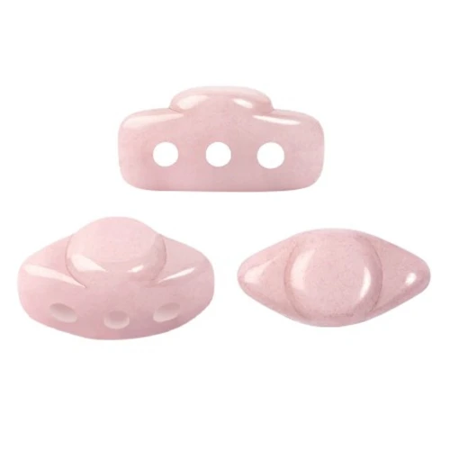 4x8mm Volos® glass beads by Puca® - Opaque Light Rose Ceramic Look x10g