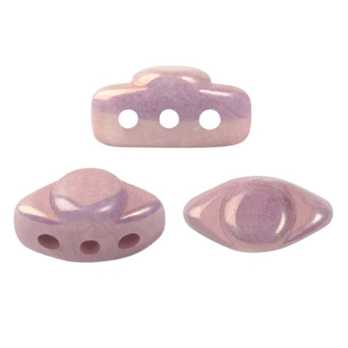 4x8mm Volos® glass beads by Puca® - Opaque Lilac Ceramic Look x10g