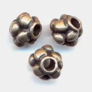 Metal beads bronze tone 8mm x5
