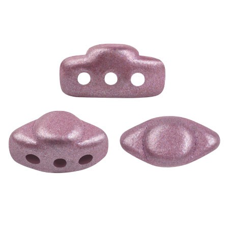 4x8mm Volos® glass beads by Puca® - Dark Plum Metallic Mat x10g