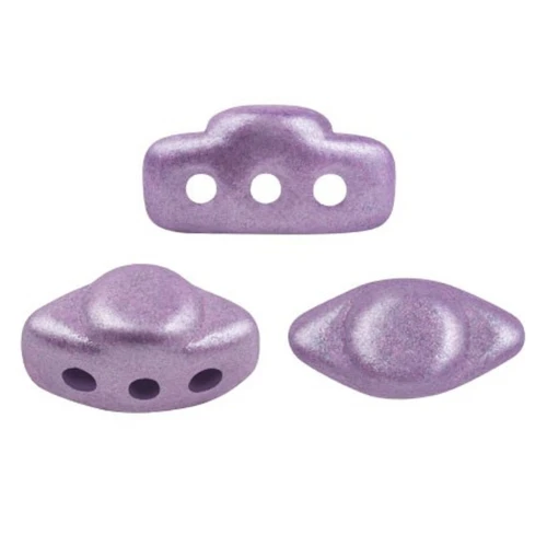 4x8mm Volos® glass beads by Puca® - Purple Metallic Mat x10g
