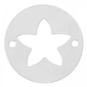 Silver flower spacer 2 holes 11x13mm Silver