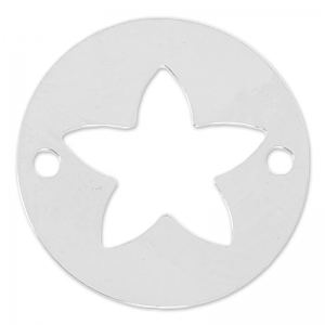 Silver flower spacer 2 holes 11x13mm Silver