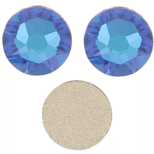 4mm PureCrystal crystals glue-on Rhinestones - Crystal Bermuda Blue x36