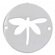 Silver grande libellule spacer dragonfly 2 holes 11x13mm Silver
