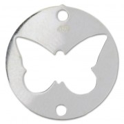 Silver butterfly spacer 2 holes 15 mm Silver