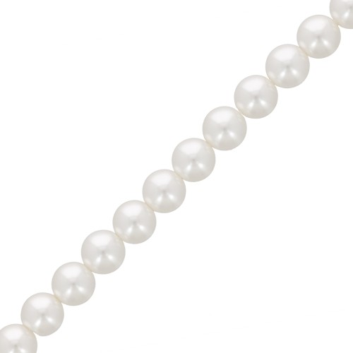 6mm Aurora 5810 Pearls - Crystal White Pearl x29cm