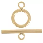 12mm 304L stainless steel T clasp for bracelet or necklace - Gold x10