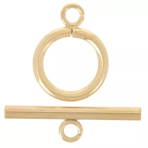 14mm 304L stainless steel T clasp for bracelet or necklace - Gold x10