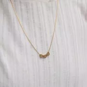 6x7mm Stainless steel 316L heart shape alphabet bead - C - Gold x1