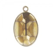 Stick-on setting PureCrystal 4120 14x10mm Bronze tone 1 loop