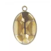 Stick-on setting PureCrystal 4120 14x10mm Bronze tone 1 loop