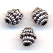 Metal beads old silver tone 7mm x5|raw }}