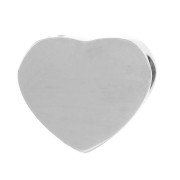 6x7mm - Stainless steel 316L alphabet heart shape bead - B x1
