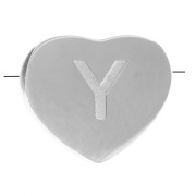6x7mm - Stainless steel 316L alphabet heart shape bead - Y x1|raw }}