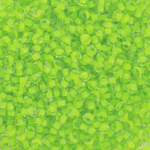 Preciosa Seed Beads 11/0 2 mm - Terra Intensive - Lime Green Lined x20g