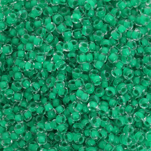 Preciosa Seed beads 11/0 2 mm - Terra Intensive - Sea Green Lined x20g