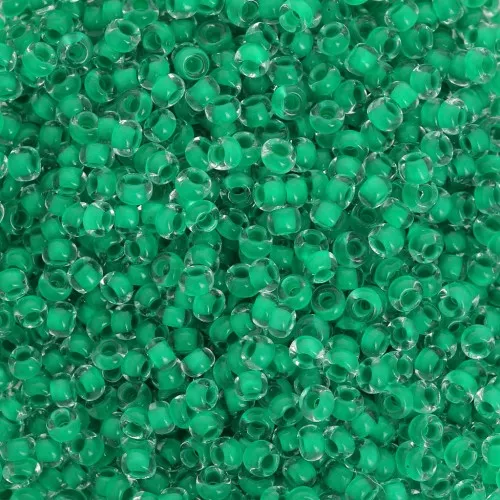Preciosa Seed Beads 11/0 2 mm - Terra Intensive - Sea Green Lined x20g