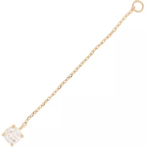 43x4mm Pendant chain with Zirconium oxide - 3 microns Gold plated x1