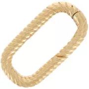 17x9mm oval lobster clasp - 3-micron gold-plated x1