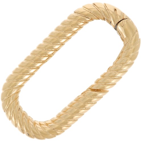 17x9mm oval lobster clasp - 3-micron gold-plated x1