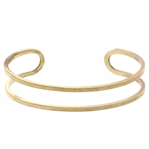 11x150mm wire cuff bracelet to decorate - Rough Brass x1
