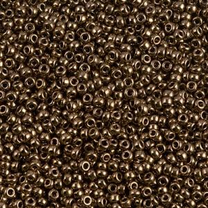 Miyuki 15/0 Seed beads 457 - Dark Bronze Metallic x8g