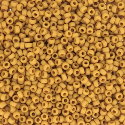 Miyuki seed beads 15/0 2312 - Opaque Mustard Mat x8g