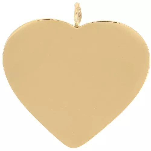 19.5x19mm 316L stainless steel Heart pendants - Gold x2