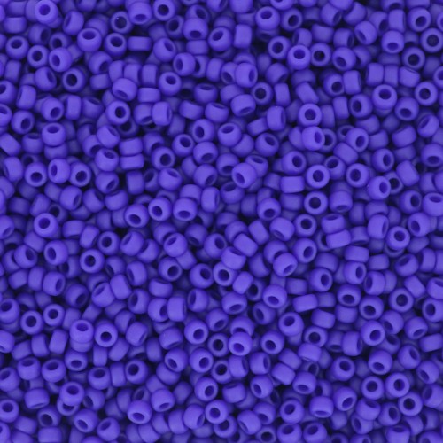 Miyuki seed beads 15/0 414F - Opaque Cobalt Mat x8g