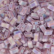 5x2.3x1.9mm Miyuki Half Tila Beads HTL-142FR - Tr Smoky Amethyst AB Mat x10g
