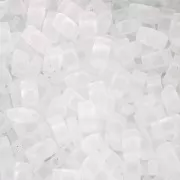 5x2.3x1.9mm Miyuki Half Tila Beads HTL-131F - Crystal Mat x10g