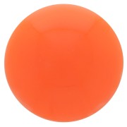 12 mm round cabochon in opaque resin - Orange coral x1