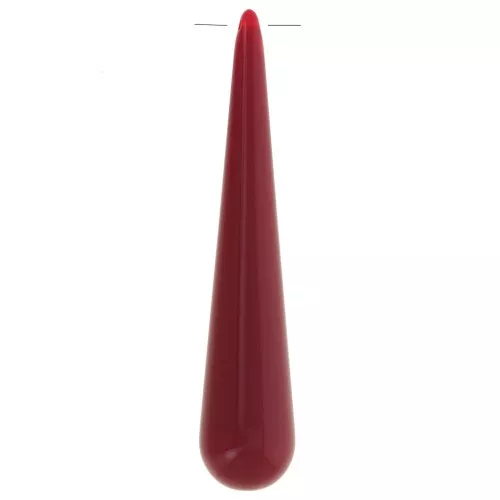 61x12mm Opaque resin pear pendant - Burgundy x1