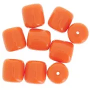 Coral - Perles tubes en résine opaque 12x11 mm - Orange corail x6 Perles tubes en résine opaque 12x11 mm - Orange corail x6