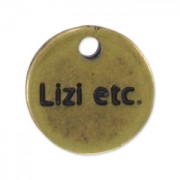 Personalizable charm ronde 10mm bronze tone x1000|raw }}