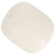 16x14 mm opaque resin tube beads - Ecru x4