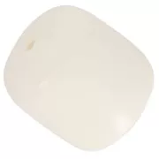 16x14 mm opaque resin tube beads - Ecru x4