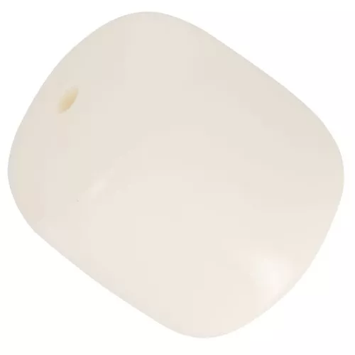 16x14 mm opaque resin tube beads - Ecru x4