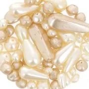 Czech glass bead assortment - Cream 1 x50g