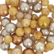 Bohemian beads assortment - Brown - Golden x50g