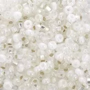 Preciosa Seed Beads 8/0 3 mm - White Mix - Crystal x20g